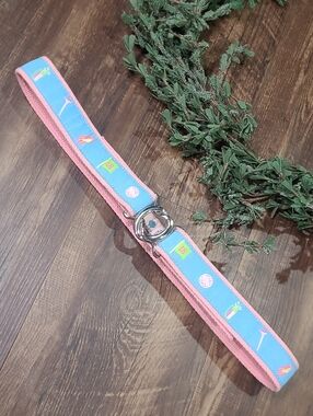 Douglas Paquette Pink Blue Belt Golf Adjustable L